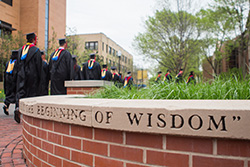 Students process to Seminary commencement