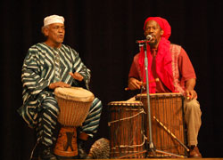 African drummers at the Cultural Expo