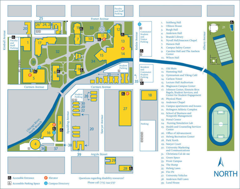 Nwpms Map Campus Locations and Directions - North Park University