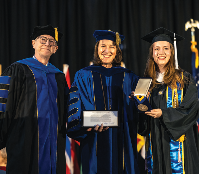 Conferring of the David Nyvall Medallion for Distinguished Partnership with North Park University to Saga Olsson BA ’25 on behalf of Södra Vätterbygdens Folkhögskola