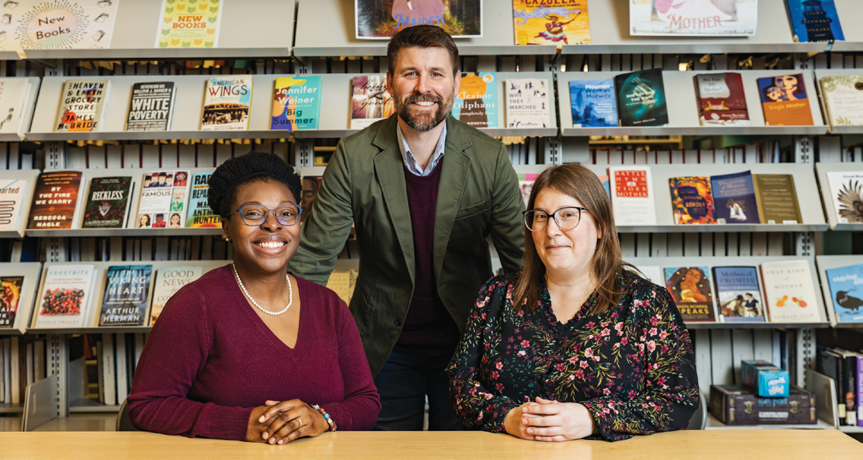 From left to right: Brittany Poku, Evan Kuehn, and Bethany Bates